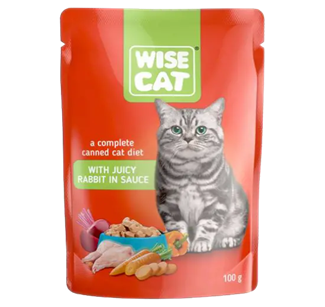 WISE CAT Пауч - заешко в сос 100 g
