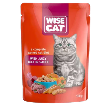 WISE  CAT Пауч говеждо в сос 100 g