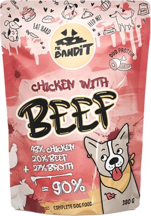 Bandit пауч пиле с говеждо 180 гр