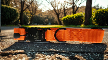 Нашийник с повод Тактикал оранжев - L