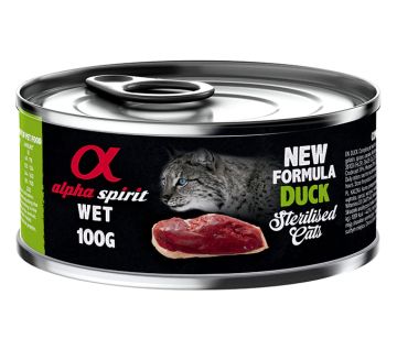 Alpha Spirit cat 100gr патица за кастр котки