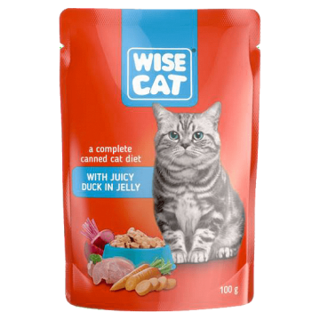 WISE CAT Пауч-патешко в сос 100 г.