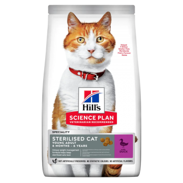 HILLS cat sterilised duck 1,5kg патешко котка