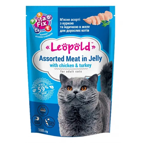 Leopold Cat пауч-с пиле и пуйка 100 g