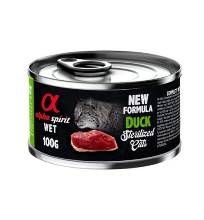 Alpha Spirit cat 100gr патица за кастр котки