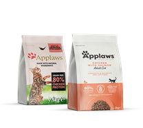 Applaws  400 g 80%  сьомга и пиле