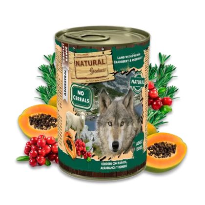 Nat Gr 400 g Агне с папая, боровинки и розмарин