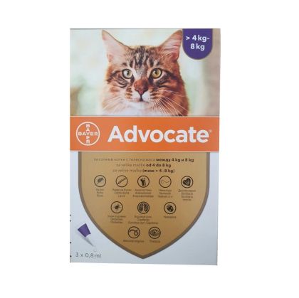 Адвокейт коте до 8 кг 3 пипети
