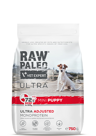 Raw Paleo ultra beef mini puppy 750 g