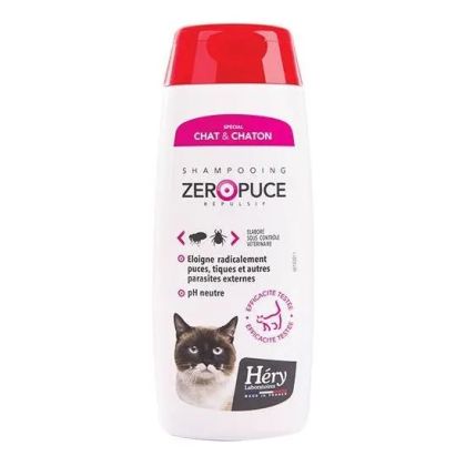 Hery противопаразитен шампоан  - 200 ml  Шампоан за котки срещу бълхи, кърлежи и други  външни паразити
