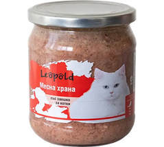 Leopold Cat - със заешко месо, буркан, 6х460г.