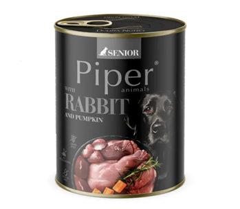 Piper Senior за възрастни кучета, заек, 400гр.