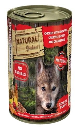 Nat Gr Puppy 400 г пиле с моркови, ананс