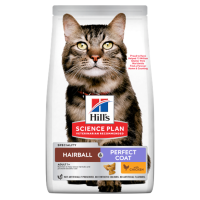 Hills cat hairball perfect coat 6+1kg пиле 