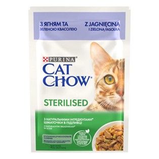 Cat Chow sterilised агне 85г пауч