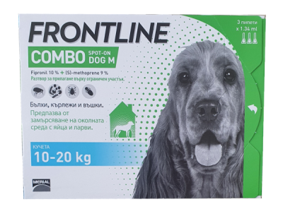 Фронтлайн комбо 10 - 20 кг - спот он 3 бр