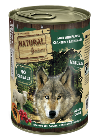 Nat Gr 400 g Агне с папая, боровинки и розмарин