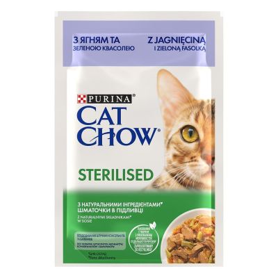 Cat Chow sterilised агне 85г пауч