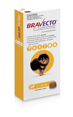 Таблетка за дъвчене Бравекто куче до 4,5кг