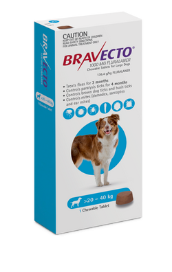 Таблетка за дъвчене Бравекто куче до 40кг