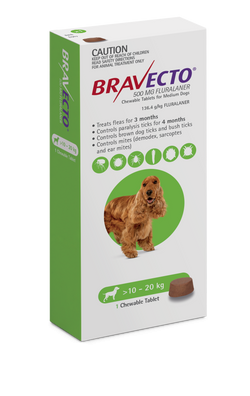 Таблетка за дъвчене Бравекто куче до 20кг