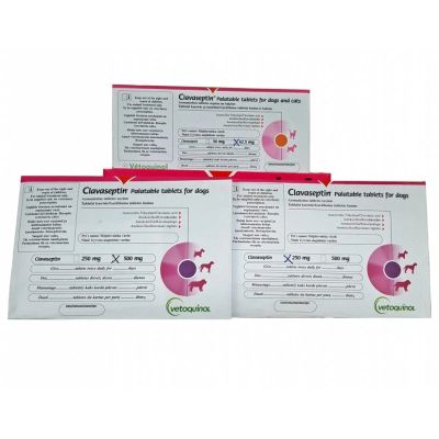 Клавасептин 62.5mg за кучета и котки