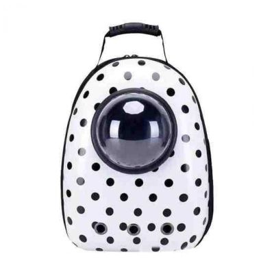 Чанта Миньон  43х30х22 бяла на точки